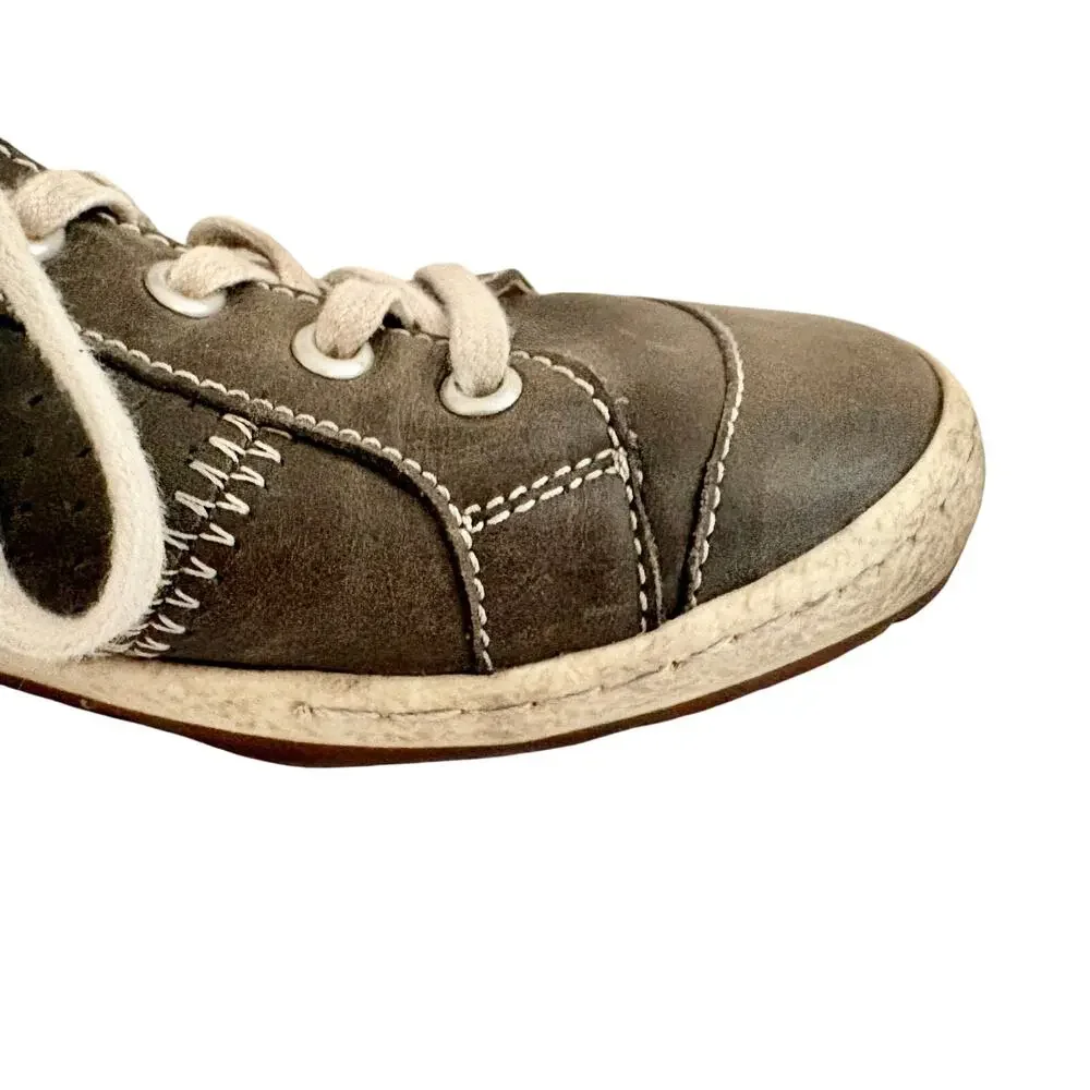 Josef Seibel Leather Perforated Lace Up Sneakers Comfort Shoes Gorpcore Casual 5